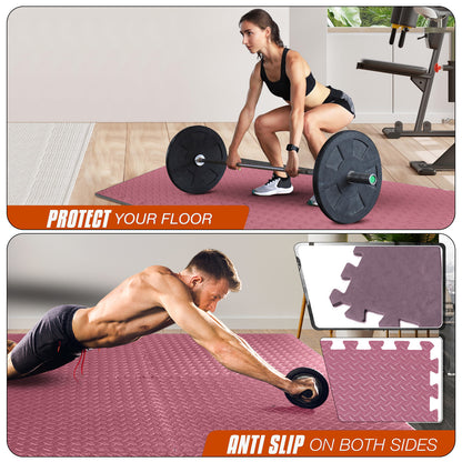 EVA INTERLOCKING FLOOR MATS SOFT FOAM GYM FLOORING MAT YOGA TILES 25 MM 60X60Cm