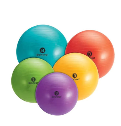 Green Fitness Ball (55 Cm), Pump & Exercise Guide Included