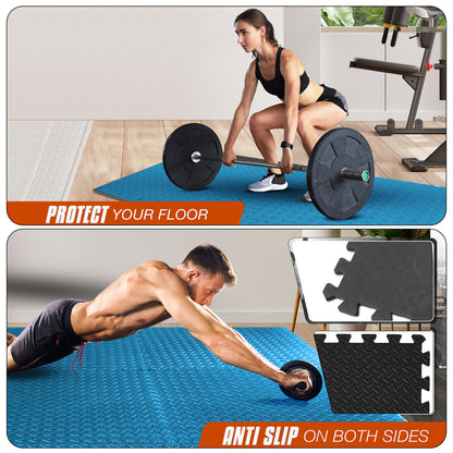 EVA INTERLOCKING FLOOR MATS SOFT FOAM GYM FLOORING MAT YOGA TILES 25 MM 60X60Cm