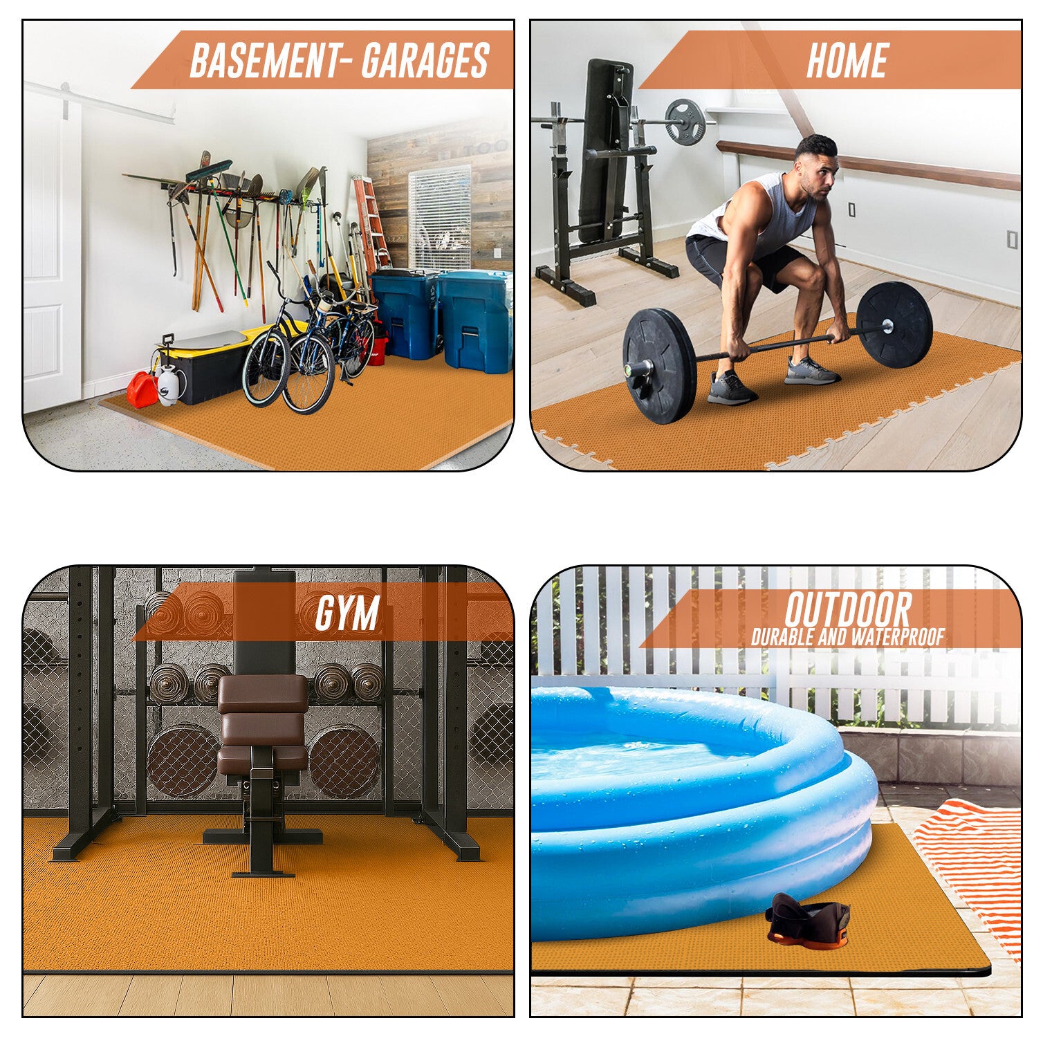 EVA INTERLOCKING FLOOR MATS SOFT FOAM GYM FLOORING MAT YOGA TILES 25 MM 60X60Cm