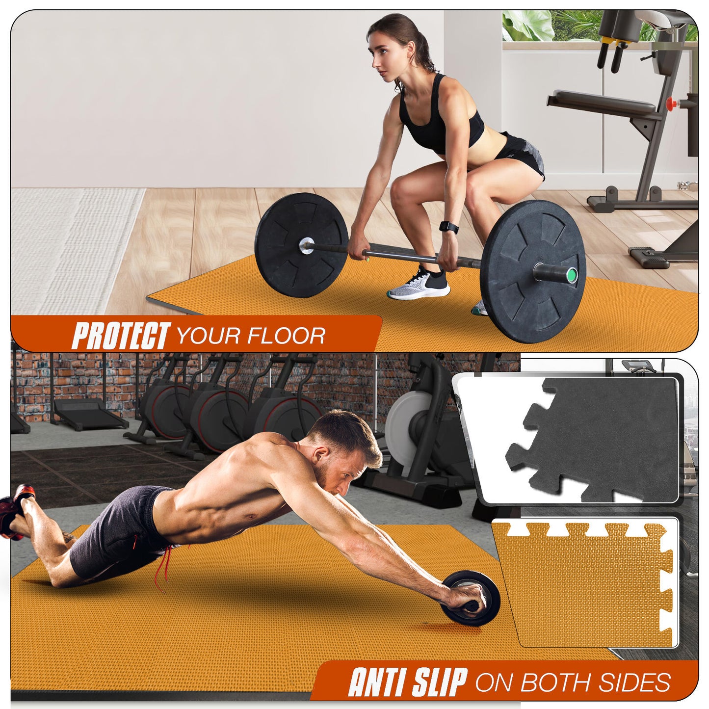 EVA INTERLOCKING FLOOR MATS SOFT FOAM GYM FLOORING MAT YOGA TILES 25 MM 60X60Cm