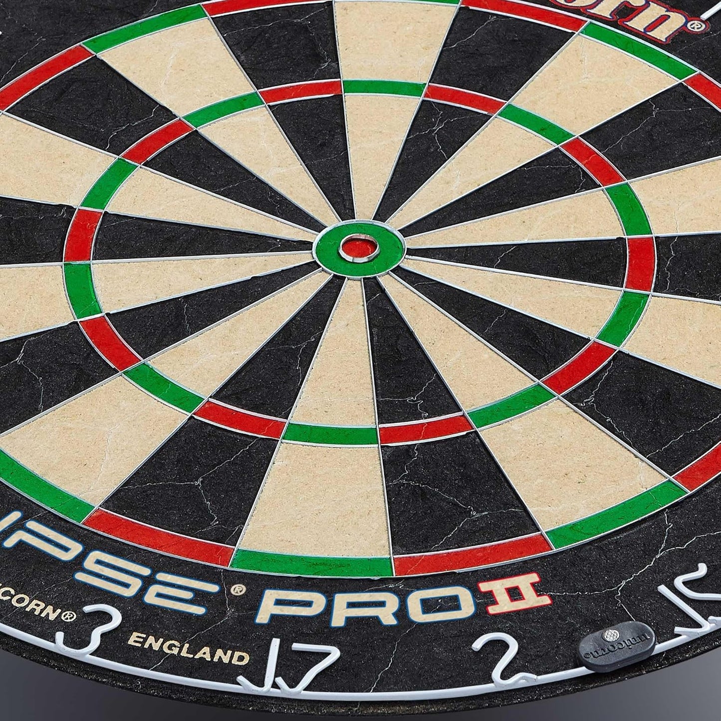 Eclipse Pro Dartscheibe Mit 2 Borsten Und Professionellem Sisal Und High Definition Spider, Professionelle Dartscheibe Für Erwachsene, Ultradünne Draht- Und Klammerfreie Konstruktion