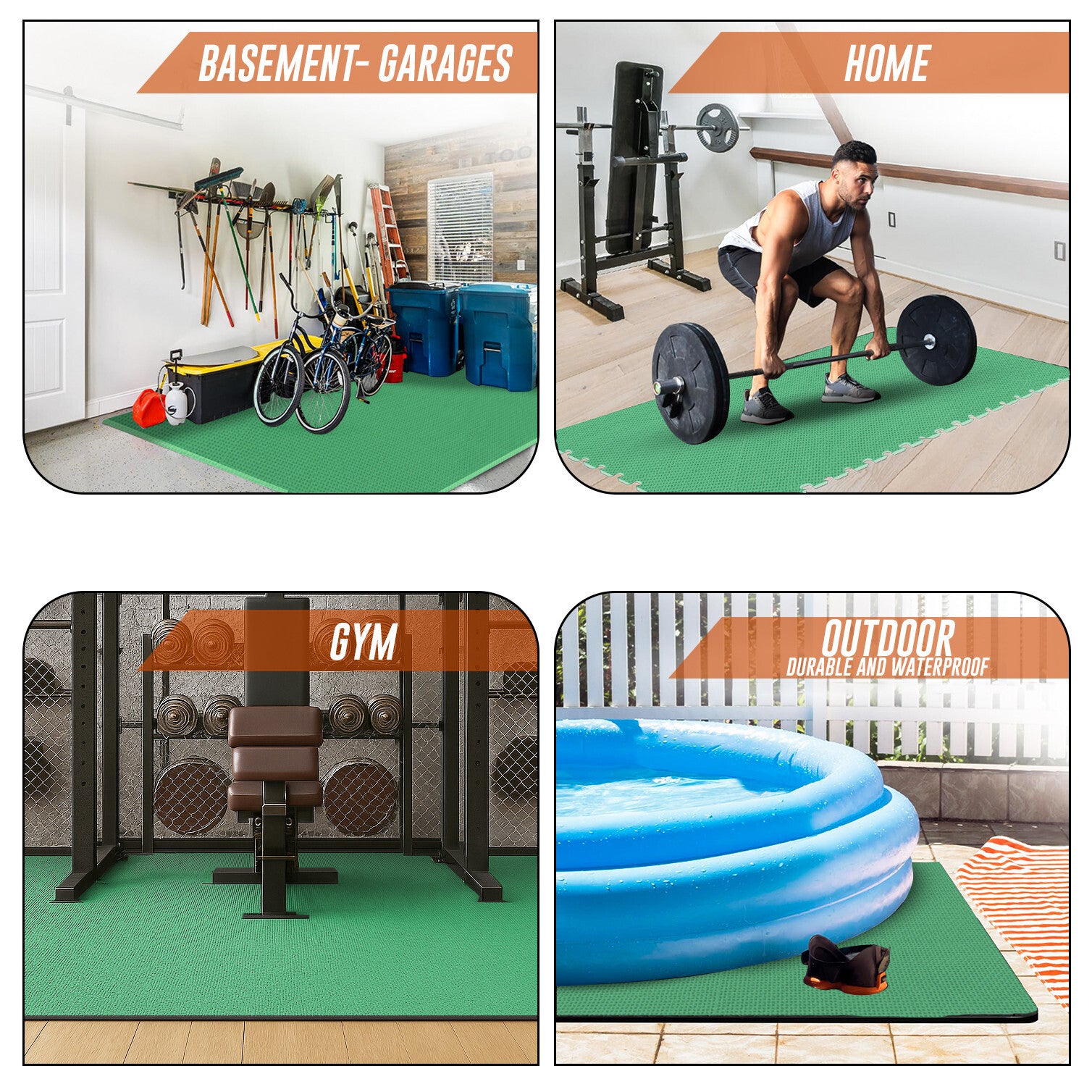 EVA INTERLOCKING FLOOR MATS SOFT FOAM GYM FLOORING MAT YOGA TILES 25 MM 60X60Cm