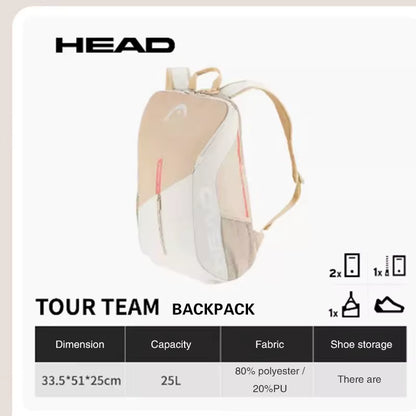 Tennis Backpack Outdoor Sport Bag Tennis Bag Badminton Gymbag Backpack Original Tennis Backpack with Separated Shoe Bag