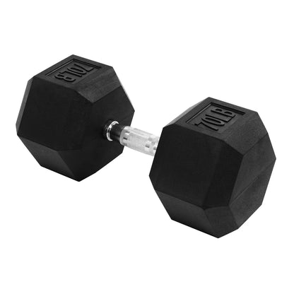 Signature Fitness Hex Dumbbells Non-Slip Free Weights Full Body Strength Training Home Gym Workout Equipment Set