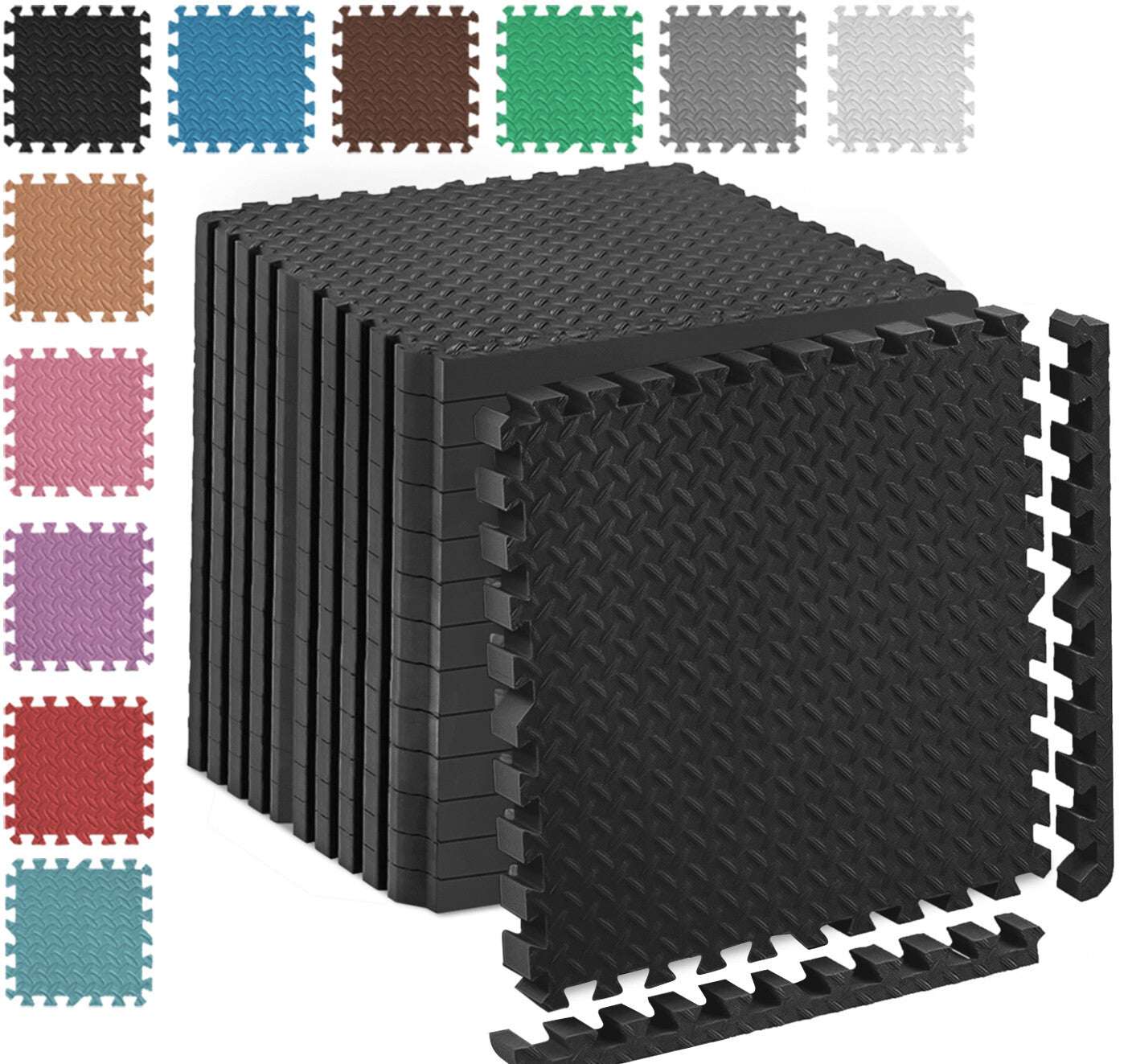 EVA INTERLOCKING FLOOR MATS SOFT FOAM GYM FLOORING MAT YOGA TILES 25 MM 60X60Cm