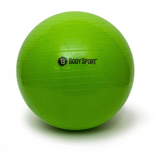 Green Fitness Ball (55 Cm), Pump & Exercise Guide Included