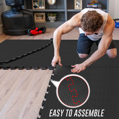 EVA INTERLOCKING FLOOR MATS SOFT FOAM GYM FLOORING MAT YOGA TILES 25 MM 60X60Cm