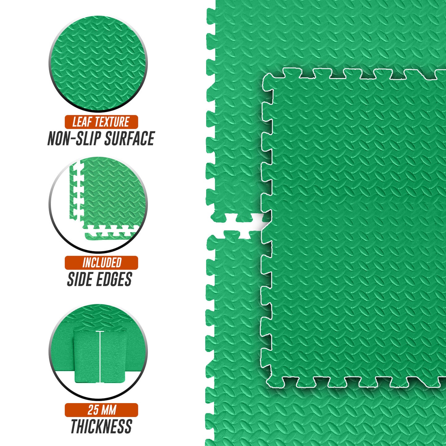 EVA INTERLOCKING FLOOR MATS SOFT FOAM GYM FLOORING MAT YOGA TILES 25 MM 60X60Cm