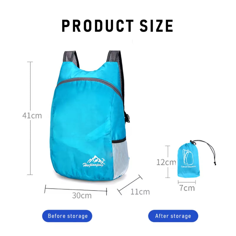 20L Lightweight Outdoor Foldable Ultralight Backpack Folding Camping Hiking Traveling Daypack Sport Bag for Men Women
