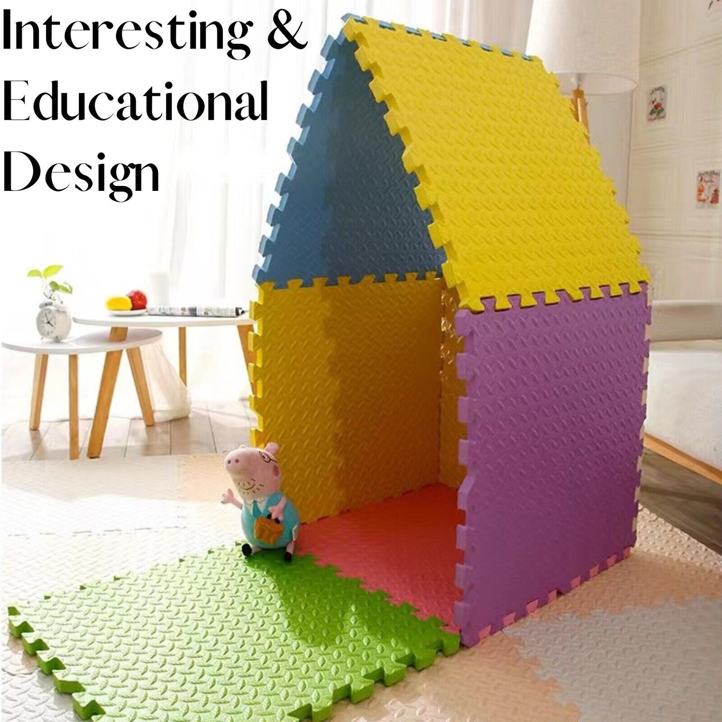 EVA INTERLOCKING FLOOR MATS SOFT FOAM GYM FLOORING MAT YOGA TILES 25 MM 60X60Cm