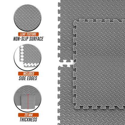 EVA INTERLOCKING FLOOR MATS SOFT FOAM GYM FLOORING MAT YOGA TILES 25 MM 60X60Cm