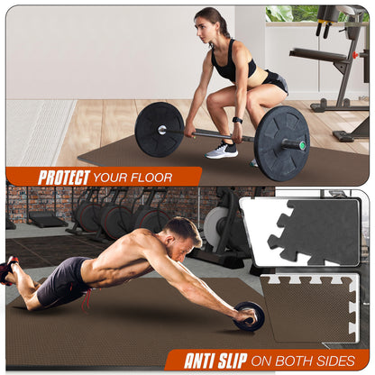 EVA INTERLOCKING FLOOR MATS SOFT FOAM GYM FLOORING MAT YOGA TILES 25 MM 60X60Cm