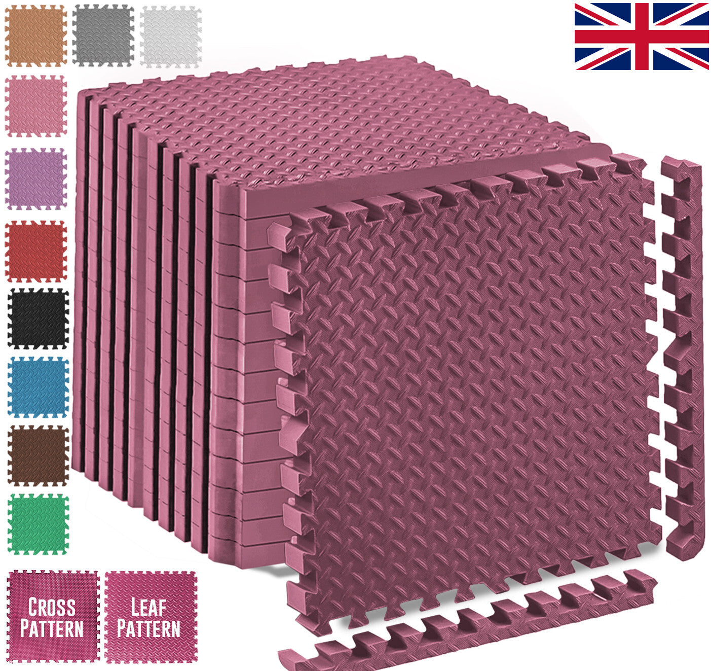 EVA INTERLOCKING FLOOR MATS SOFT FOAM GYM FLOORING MAT YOGA TILES 25 MM 60X60Cm