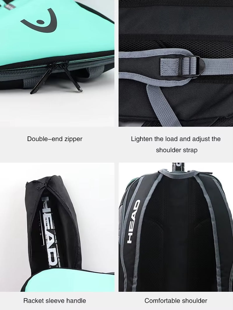 Tennis Backpack Outdoor Sport Bag Tennis Bag Badminton Gymbag Backpack Original Tennis Backpack with Separated Shoe Bag