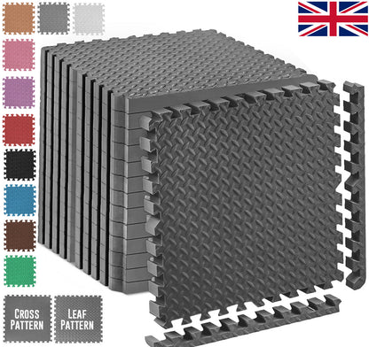 EVA INTERLOCKING FLOOR MATS SOFT FOAM GYM FLOORING MAT YOGA TILES 25 MM 60X60Cm