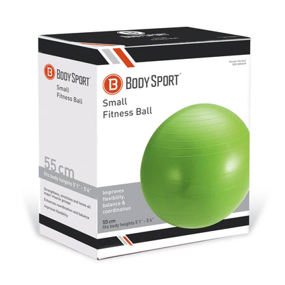 Green Fitness Ball (55 Cm), Pump & Exercise Guide Included