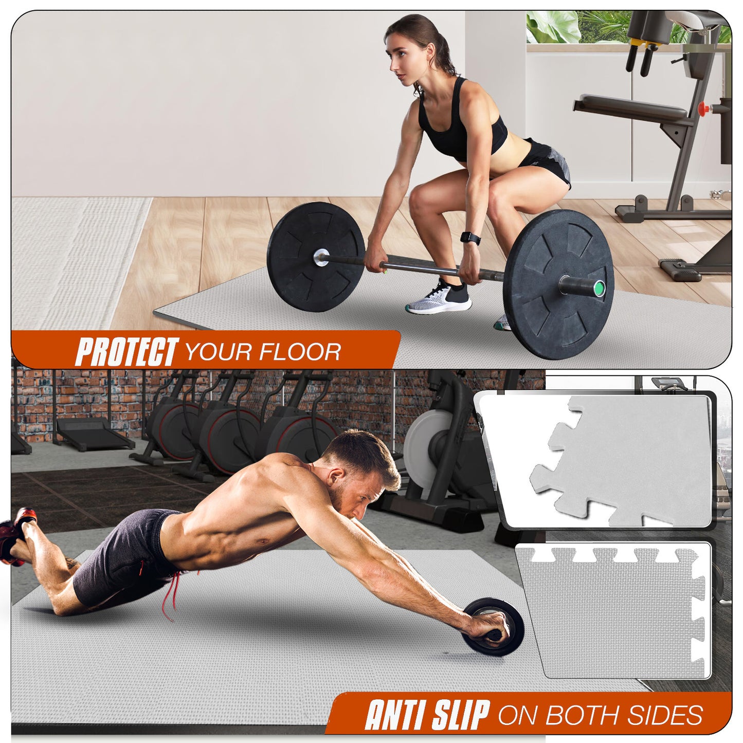 EVA INTERLOCKING FLOOR MATS SOFT FOAM GYM FLOORING MAT YOGA TILES 25 MM 60X60Cm